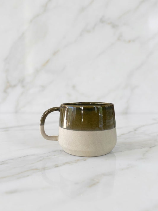 Handmade Stoneware Mug – Olive Glaze